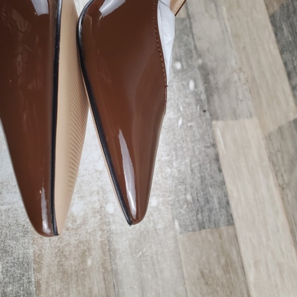 Marc Fisher Caitlin Womens Pumps Sz 7 M Dark Brown Patent Leather Pointed Toe - Picture 10 of 12